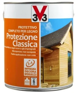 Spedizione Gratuita Protettivo completo per legno protezione classica, colore mogano - 2,5 litri
